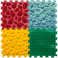Ортопедический массажный коврик Пазлы Микс 4 элемента ID 07789