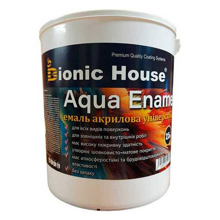 Фарба-емаль для дерева Bionic-House Aqua Enamel 2.5 л різні кольори, фото 1