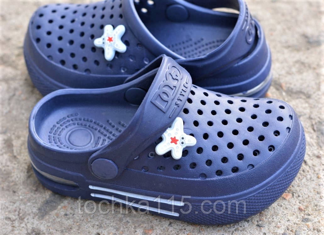 Сабо дитячі крокси crocs Dago темно сині р26 16.1 см