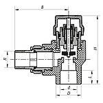 Кран термостатичний кутовий PPR 20x1/2 KOER K0149.PRO (KP0189), фото 3