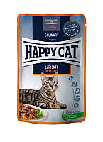 Влажный корм Happy Cat Culinary Land-Ente с уткой для кошек (кусочки в соусе) 85 г