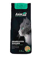 Наполнитель для кошачьего туалета AnimAll Древесный с ароматом мяты 2.8 кг (9 л)
