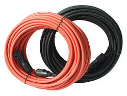 Комплект з'єднувальних кабелів з роз'ємами MC4 довжиною 12м