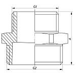 Ніпель редукційний 1-1/4"x2" KOER KF.N1220 (KF0046), фото 2