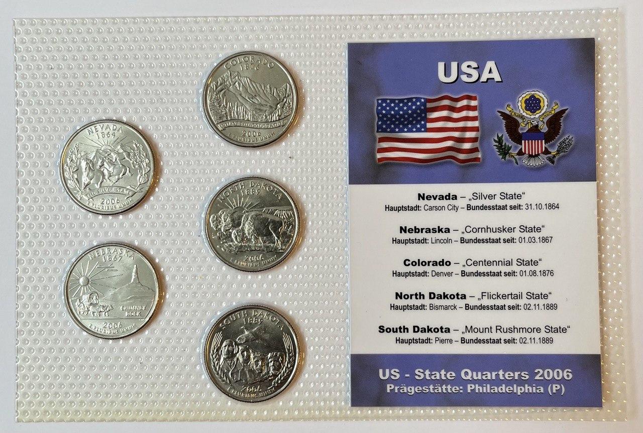 Набір монет США 25 млн 2006 р. у блістері