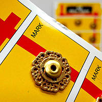 D=18 мм кнопки металлические декоративные для одежды пришивные золотой