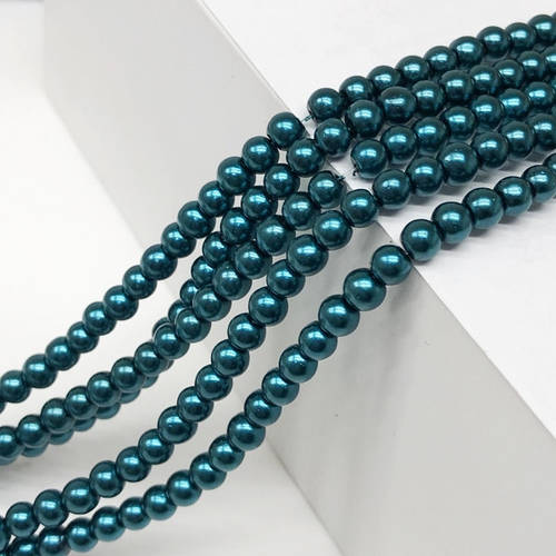 Жемчуг стеклянный Майорка 4мм 210шт, цвет - бирюзовый (ID#1783179561 ...