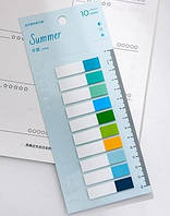 Стикеры-закладки с линейкой двуцветные "Summer"