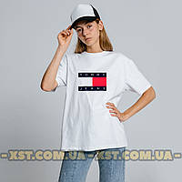 Женская футболка оверсайз oversize Tommy Jeans Томми Джинс Белая