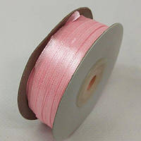 Стрічка атласна 0,3 см. (3 мм) рожева бліда