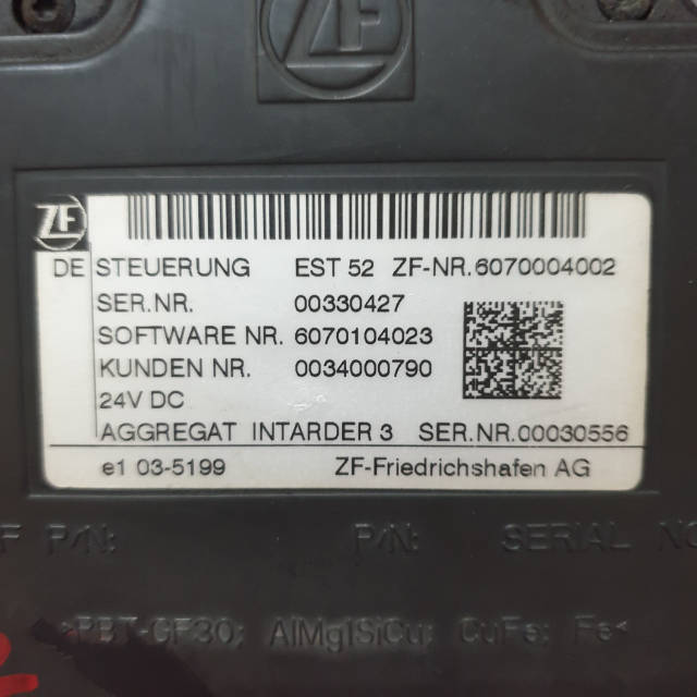 nao　CDトリのみ Блок управления интардера EST52 DAF, ZF 6070004002