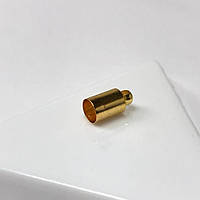 Колпачок, концевик для бисерного жгута или шнура D-5 мм, золото