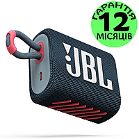 Блютуз колонка JBL Go 3 Bluetooth, оригинал, синяя, маленькая, беспроводная, портативная, джбл/джибиэль