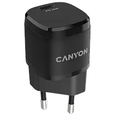 Мережевий зарядний пристрiй Canyon H-08 black (PD 20W)
