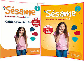 Sesame 1. Livre+Cahier d'activités+EVersion. Комплект книг з французької мови з електроною версією. Hachette