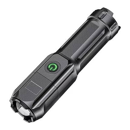 Світлодіодний LED-ліхтарик USB, micro USB, телескопічний зум, фото 1