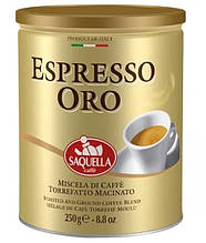 Кава мелена SAQUELLA  ESPRESSO ORO, 250 гр, ж\б