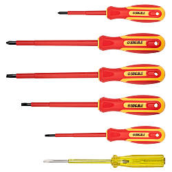 Набір викруток діелектричних 5шт + викрутка-індикатор 250В CrV SIGMA (4001071)