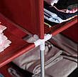 Тканинна шафа органайзер Quality Wardrobe на 4 секції складана шафа, фото 2