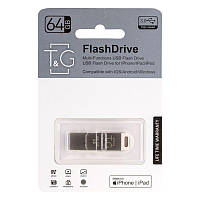 Флеш память 64Gb T&G 008 USB3.0 - Lightning, metal