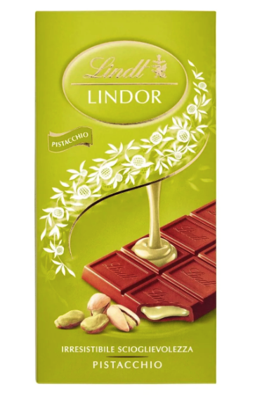 Шоколад молочний Lindor Pistacchio з фісташкових наповнювачем, 100 г
