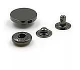 Кнопка (таблетка, плоска). 15 мм. 
Чорна, матова.  Нержавіюча сталь. Туреччина., фото 4