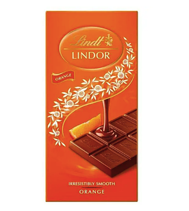 Шоколад молочний із наповнювачем із шоколаду й апельсина Lindt orange milch, 100 г.