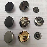 Кнопка (таблетка, плоска). 15 мм. 
Чорна, матова.  Нержавіюча сталь. Туреччина., фото 3