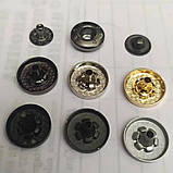 Кнопка (таблетка, плоска). 15 мм. 
Чорна, матова.  Нержавіюча сталь. Туреччина., фото 2