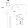 Кран-водонагрівач проточний JZ 3.0кВт 0.4-5бар для ванни гусак вухо на гайці AQUATICA (JZ-6C141W), фото 3