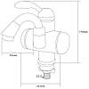 Кран-водонагрівач проточний LZ 3.0кВт 0.4-5бар для раковини гусак вигнутий на гайці AQUATICA (LZ-5A111W), фото 2