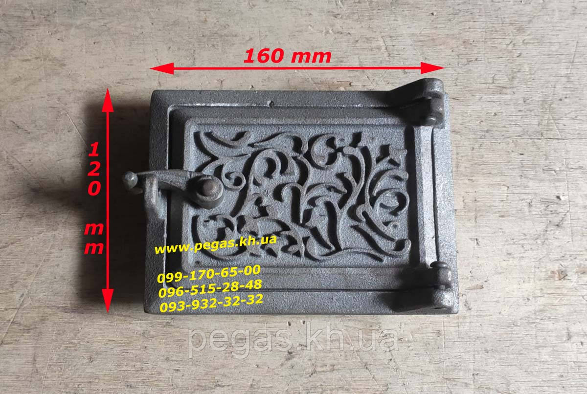 Дверца прочистная чугунная сажетруска сажечистка, люк для золы, мангал, барбекю, печи - фото 2 - id-p412119487