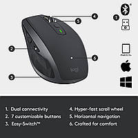 Миша бездротова LOGITECH MX ANYWHERE 2S сіра