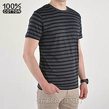 Розміри: M (48). Чоловіча футболка 100% бавовна, Узбекистан Fazo-R - чорна