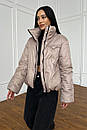 Весняна жіноча коротка бежева куртка Сія 42 44 46 48 розміри, фото 4