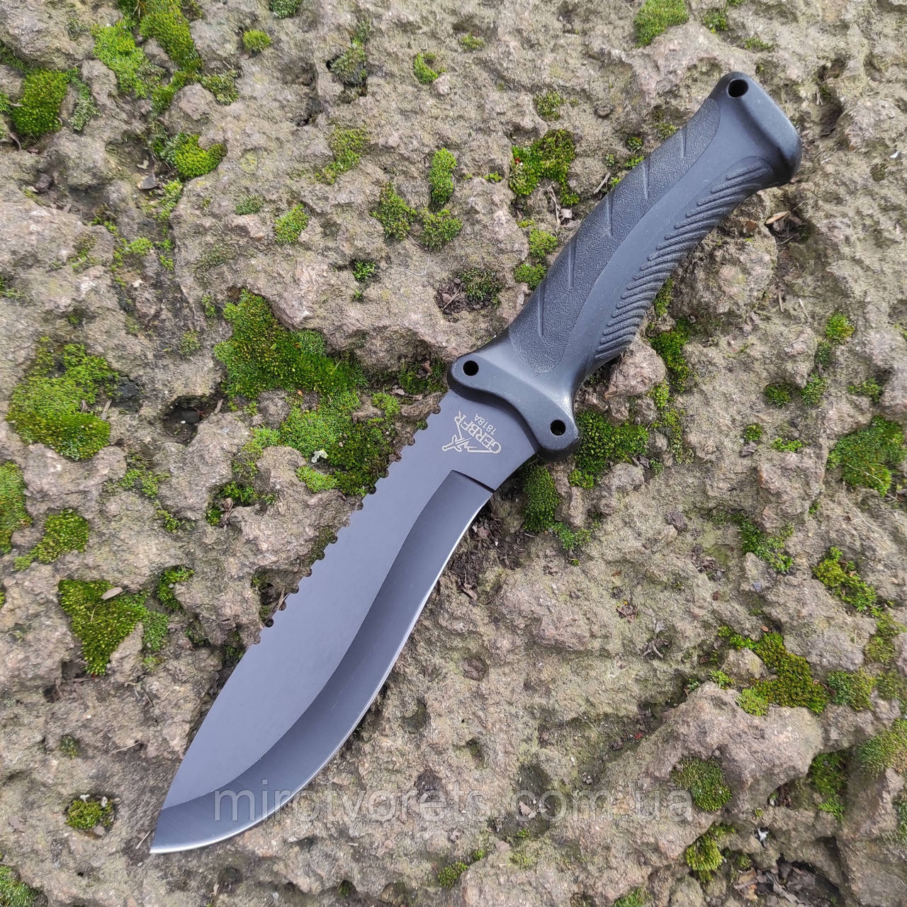 Уцінка. Ніж нескладний Gerber, пластиковій чохол. чорний, фото 1