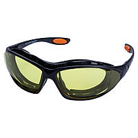 Набор очки защитные с обтюратором и сменными дужками Super Zoom anti-scratch, anti-fog (янтарь)