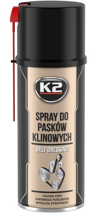 Мастило для клинових ременів К2 BELT DRESSING, 400 мл Аерозоль, фото 1