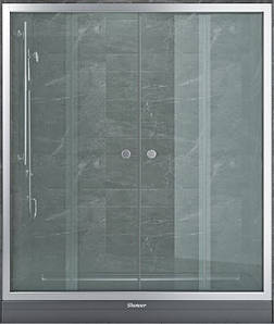 Душові двері SHOWART TITAN 2 190х150 см розсувні скло матове