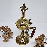 Кадильниця з металу з карбуванням, висота 17см, д. 5см (Греція)