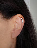 Срібна сережка для хеліксу (40001)