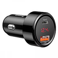 Автомобільний зарядний пристрій Baseus Magic Series Dual Digital Display QC 45W Black (CCMLC20С-01), фото 3