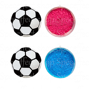 М'яч для Гендер Паті. Пластиковий футбольний м'яч із фарбою. Gender Reveal Party. На Хлопчика!, фото 2