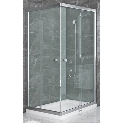 Душова кабіна Shower SATURN STN-272 120х90х190см без піддону прямокутна матове скло, фото 1
