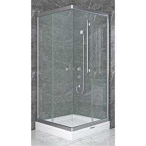Душова кабіна Shower SATURN STN-162 80х80х190см без піддону матове скло розсувні двері