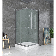 Душова кабіна Shower SATURN STN-164 90х90х190 см без піддону розсувні двері матове скло, фото 3