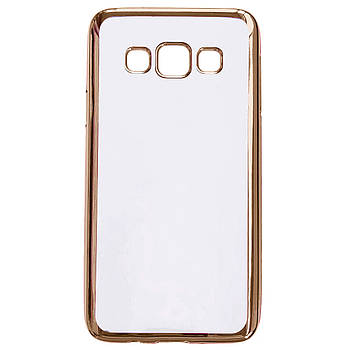 Чохол Silicone Frame прозорий на Samsung A500 Galaxy A5 (2015) Gold