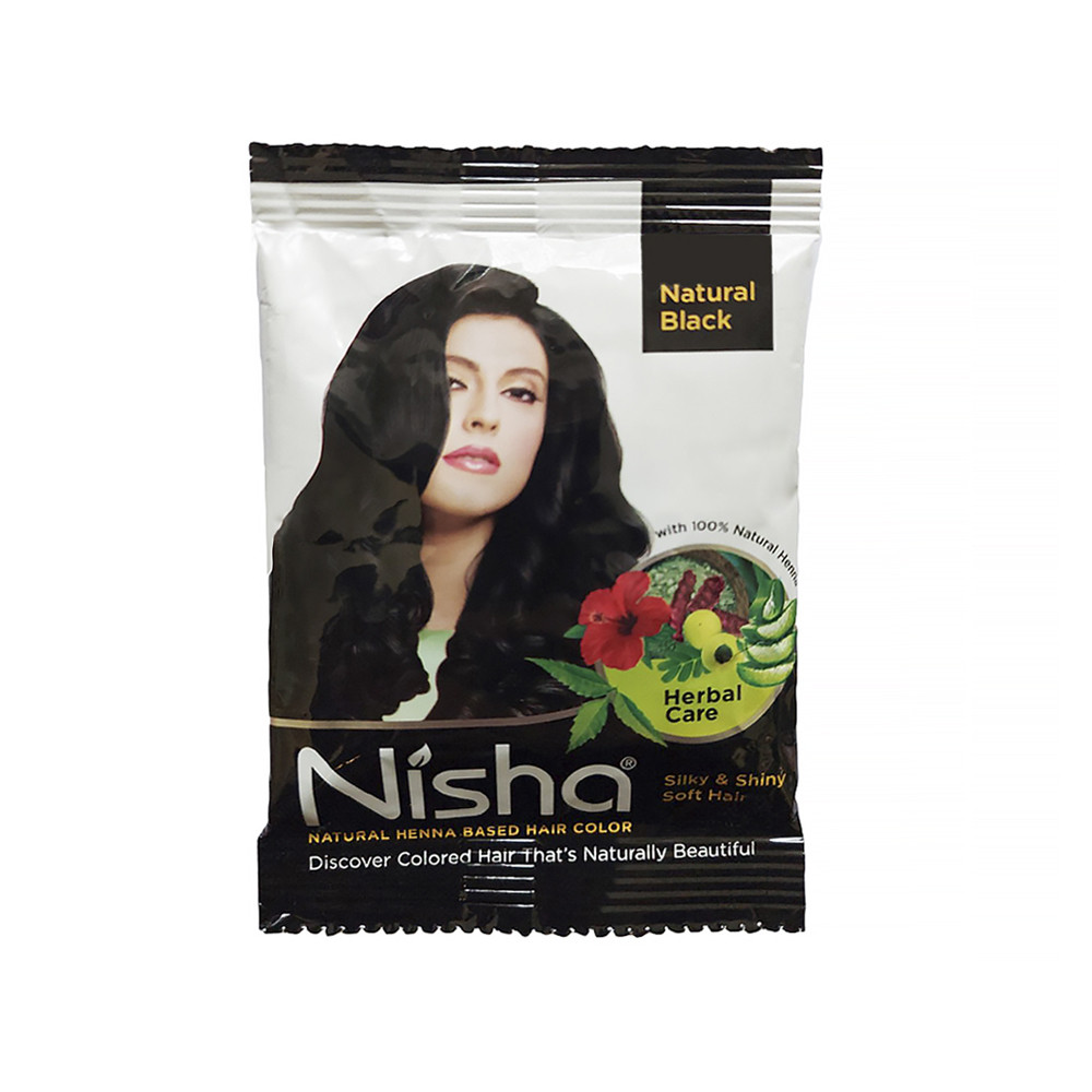 ХНА-ФАРБА ДЛЯ ВОЛОССЯ НІША 10 ГР. ЧОРНА ЮТІКА НАТУРАЛ, HENNA BASED HAIR COLOR NISHA 10 GM BLACK YUTIKA NATURAL