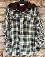 1, Теплая хлопковая фланелевая Рубашка с капюшоном Крейзи8 Crazy8 Размер S(5-6) Рост 107-122 см