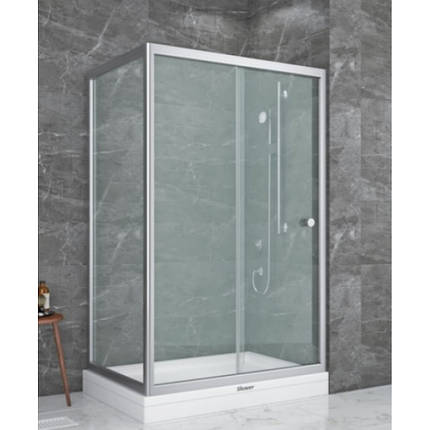 Душова кабіна Shower NEPTUN NPT-372 80х120х190 см без піддону хром прозоре скло 6 мм, фото 1